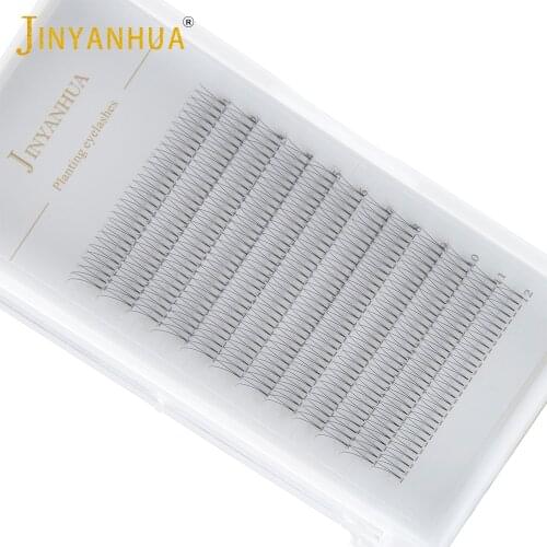 2D Russian Volume Eyelash Extension Pre Made Fans J/B/C/D Curl Mink Lash Eyelash Individual Extension Premium Pre-fanned Lashes