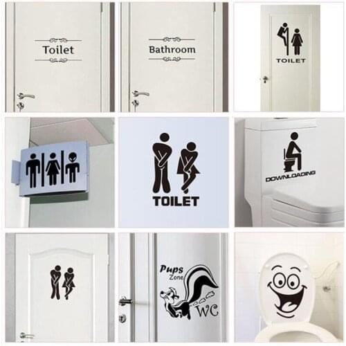Bathroom door stickers, bathroom stickers, bathroom wall stickers, decorative stickers