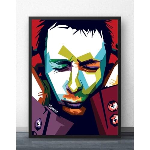 Thom Yorke Wpap Wall Art Paint Wall Decor Canvas Art Poster Oil Paintings for Living Room No Frame