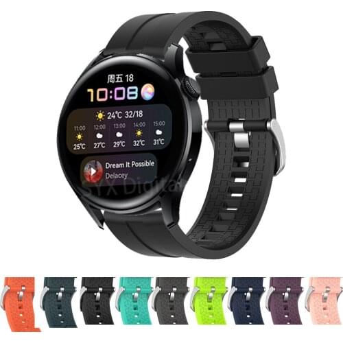 22mm Silicone Strap Watchband For Huawei Watch 3／3 Pro／GT 2 46mm Quick Release Wrist Bracelet For Samsung Galaxy 3 45mm／Gear S3