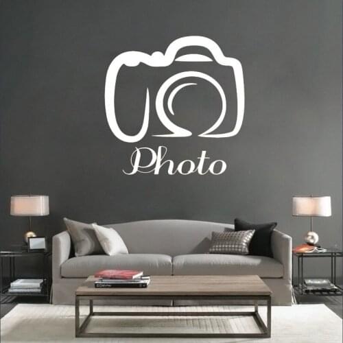 Hot Camera Pattern Wall Stickers Vinyl Photo Quotes Wall Decal Houseware Design Photography Studio Decorative Wall Sticker SY69