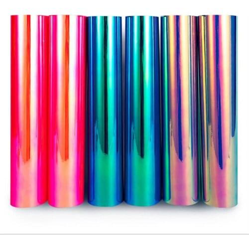 SUNICE Lettering film Laser PVC Vinyl Craft Glossy roll Films self adhesive cutting vinyl for Cup Decor Holographic 40*100m