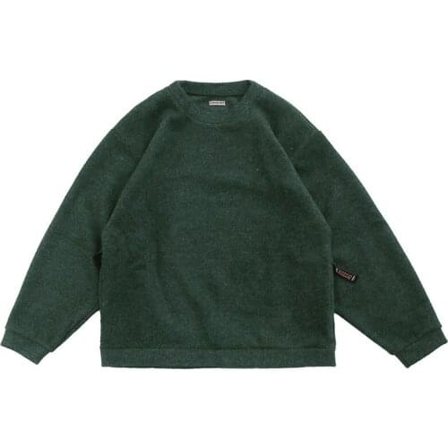 Kapital man oversize solid color sweater Street loose zipper splicing Pullover