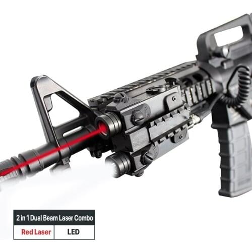 Tactical Gun Hunting flashlight Airsoft Red Dot Laser Sight Scope Laser Light Combo For Rifle AR15 AK47 Weapons