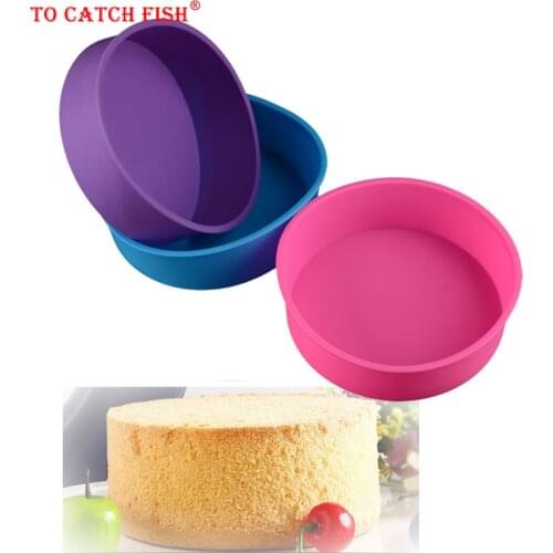 2PCS Silicone Molds set 6/8 Inches baking Dish Mold Cake Decorating Tools Round for Kitchen Mousse Cakes Make Moulds Pan