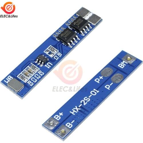 2Pcs 2S 5A 7.4V 8.4V Li-ion Lithium Battery 18650 Charger Protection Board 7.4V 8.4V Pad Module