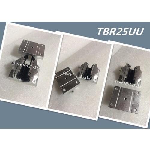 4pcs TBR25UU 25mm Linear Ball Bearing Block 25mm Linear Ball Bearing Support Block CNC Router
