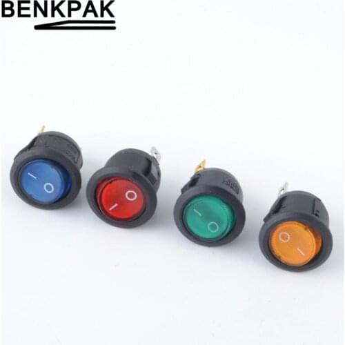4pcs ON-OFF 3pins illuminuted rocker switch with lamp 220v