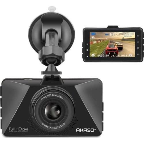 AKASO Dash Cam Car DVR FHD 1080P 3 Inch Screen Dash Camera 170 Wide Angle Car Camera with G-Sensor Car DVRS Video Recorder