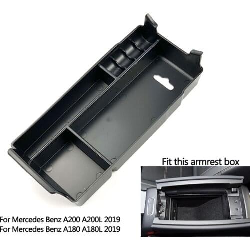 Car Styling Accessories Central Armrest box Storage Tray Glove Box Pallet Case For Mercedes Benz A Class W177 A180 A200