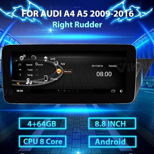 8.8 inch Android With screen Car Radio DVD Multimedia Player For Audi A4 A5 2009-2016 Auto Stereo GPS Navigation 2din