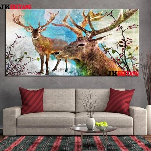 Large 5D Diy diamond painting deer Diamond Mosaic Rhinestone Embroidery cross stitch Y4353