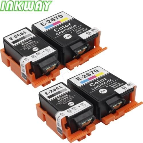 INK WAY Black 266 ,Tri-Colour 267 Replacement Ink Cartridge for WF-100W, T2661 T2670 ink,2 sets 1 lot,free shipping