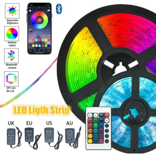 Colorful LED Light Strips For Party Bedroom Ribbon Lamp Luminous Decoration Bluetooth Infrared Control Music Night light String