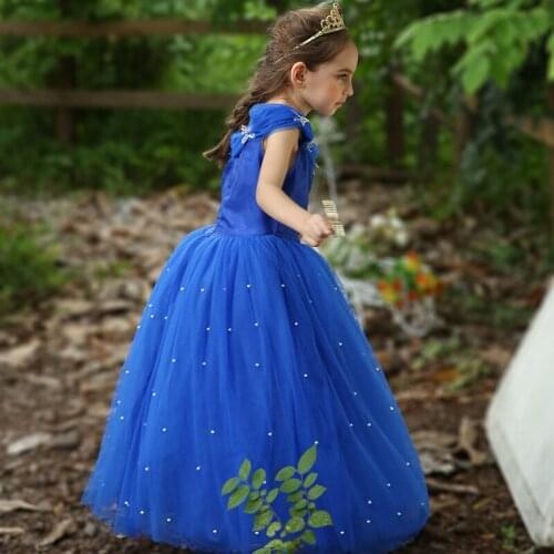 Disney Kids Dresses for Girls Costume Princess Dress Halloween Christmas Party Cos Children Clothing Cinderella New Year