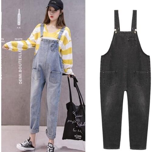 Denim Maternity Jeans Bib pants Overalls Loose Adjustable Pants Clothes for Pregnant Women Pregnancy Jeans Jumpsuit Work clothes