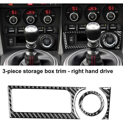 Eco-friendly 3Pcs Exquisite Interior Dashboard Storage Box Frame Trim Sticker Anti-peel Frame Trim Cover Anti-scratch