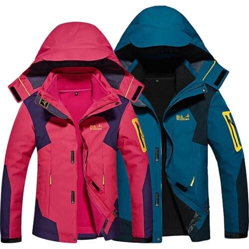 Hot Plus Size 8XL Men Women 3 In 1 Softshell Warm Clothes Outdoor Hunting Climbing Camping Hiking Lovers Skiing Sports Jackets