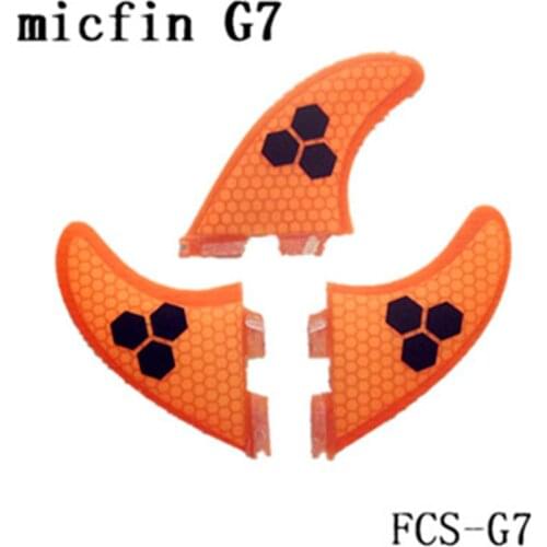 G7FCS2 surfboard fins with fiberglass bamboo material fot surfboard(Three-set) size L