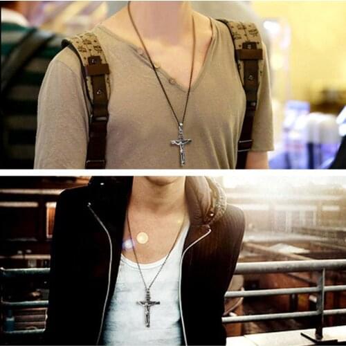 JAVRICK Catholic Jesus Christ on INRI Cross Crucifix Pendant Necklace Fashion Jewelry