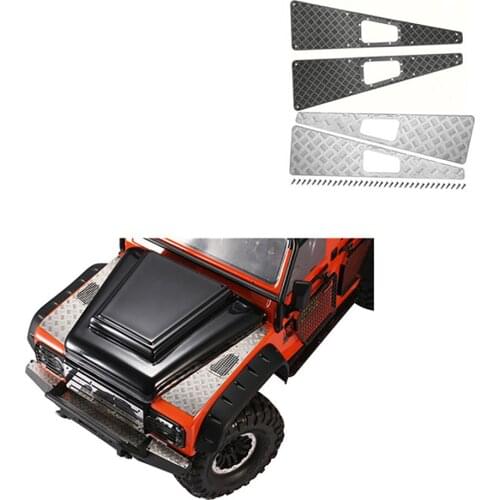 Metal Hood Decorative Plate Kit for TRX4 Land Rover RC Model Car Guard Cover Spare Parts