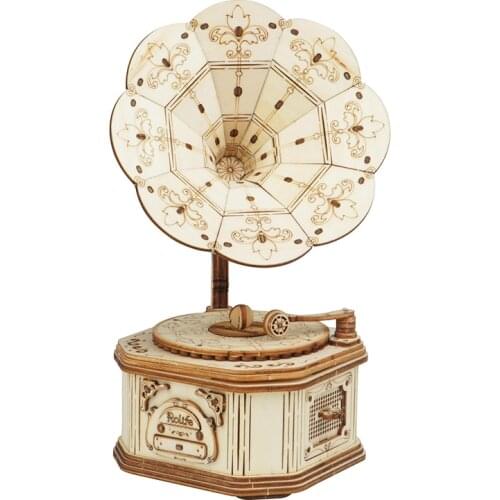 Robotime 3d Wooden Puzzle Diy Construction Set Brain Teaser, Model Building Kit Toy Gift for Kids