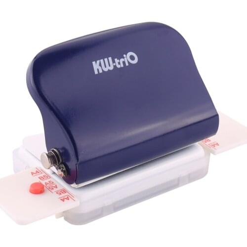 KW-trio 6-Hole Paper Punch Handheld Metal Hole Puncher 5 Sheet Capacity 6mm for A4 A5 B5 Notebook Scrapbook Diary Planner