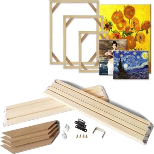 DIY Wood Picture Frame Stretcher Bars Photo Poster Frames Wall Art Kit Accessorie Canvas Diamond Oil Painting Gallery Home Decor