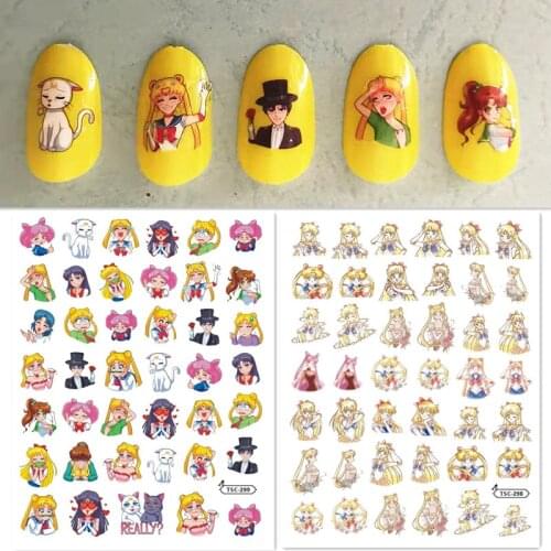 Newest TSC 297 298 design nail sticker decal stamping back gule DIY nail decoration tools