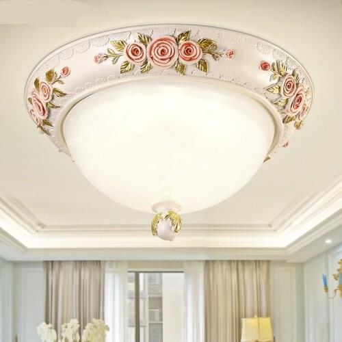 European garden garden ceiling lamp roses romantic elegance LED entrance clearance lights balcony porch restaurant channel