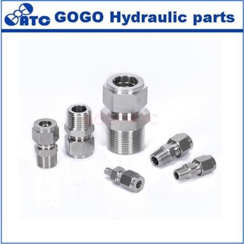 304 ferrule fitting stainless steel straight through quick fitting ZG1/8 ZG1/4 ZG3/8 ZG1/2 4mm 6mm 8mm 3mm high pressure