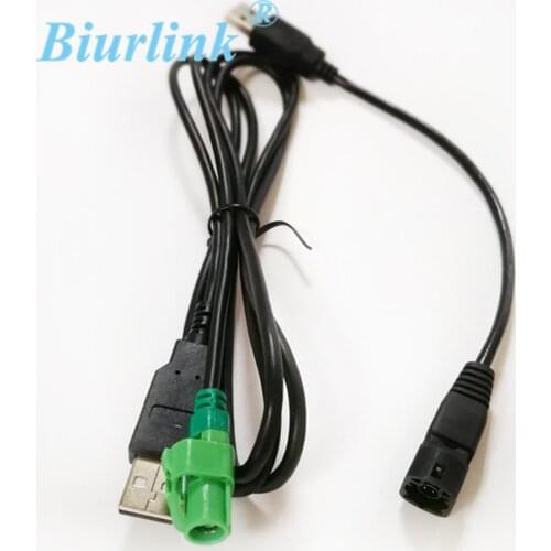 Biurlink Radio Headunit USB Wire USB Transfer Adapter For VW BMW CD Player 4-Pin Socket