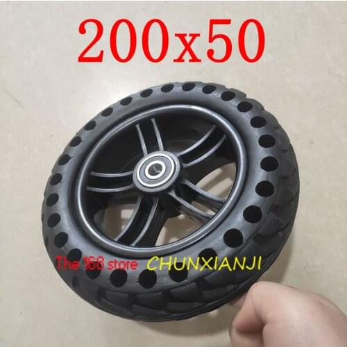 Size 200x50 Solid Wheel Tyre Explosion-proof Electric Bike Scooter Tyres 8 Inch Motorcycle Solid Tires Bee Hive Holes