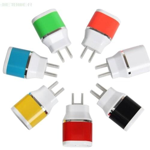300pcs/lot Candy Big Kettle Style 5V 1A 2A Dual USB EU US Plug Wall Charger Home Travel Power Adapter for Iphone X XS 8 Huawei