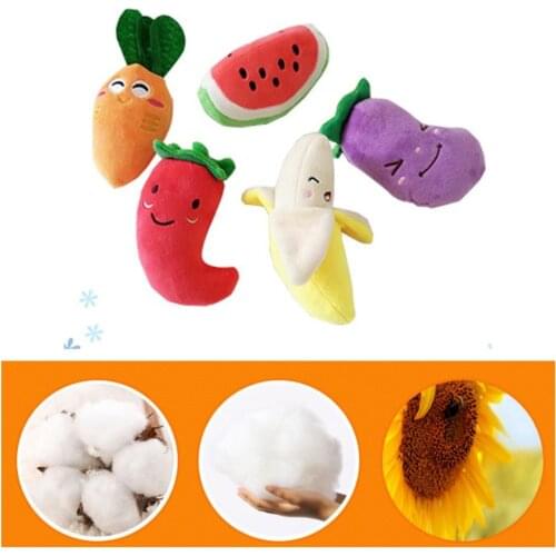 Dog Puppy Chew Toy Squeaky Plush Sound Cute Vegetable Carrot Design Toys Safety Non-toxic Durable to Squeeze for Pets