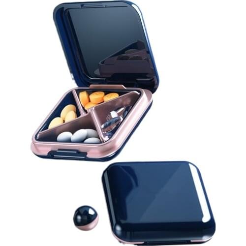 1PC 4 Grid Waterproof Medicine Pill Box For Storage Travel Pill Case Container Plastic Box Capsules Organizer For Tablets