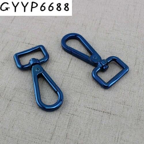 2pcs 60pcs 20mm Ip blue Metal trigger Thicken snap hook for bags swivel clasp hardware handbags purses trigger for bags