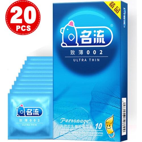 Mingliu 20pcs Best High Quality Male Ultra Thin 002 Condom Penis Sleeve Intimate Condoms Men Sex Products Women Contraception