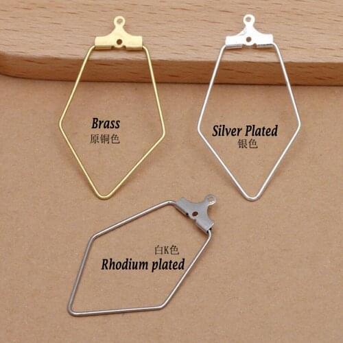 200pcs 20x37mm diamond suspension wire jewelry links connectors drop necklaces earrings findings