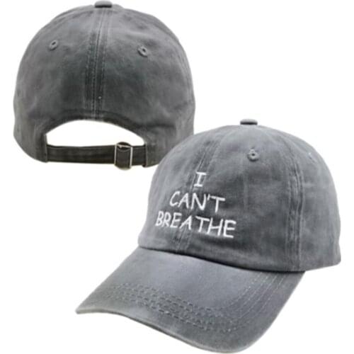 2020 Black Lives Matter Cap i Cant Breathe Black Letter Baseball Cap Hat Panama Summer Outdoor Sun Hat For girl Men Women