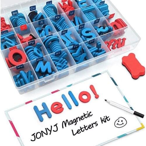 216PCS Magnetic Alphabet Letters Kit with Magnetic Board ABC Uppercase and Lowercase for Kids Spelling Learning Tool