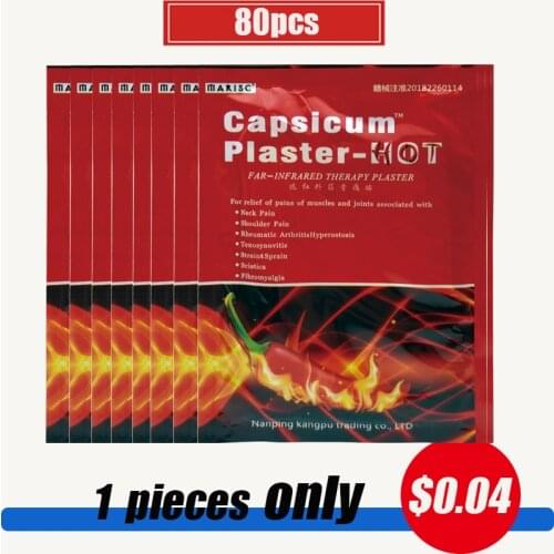 80Pcs / 96pcs/120pcs/ 144pcs/ 160pcs Chili Pain Relief Patch to relieve joint pain in cervical spine and back
