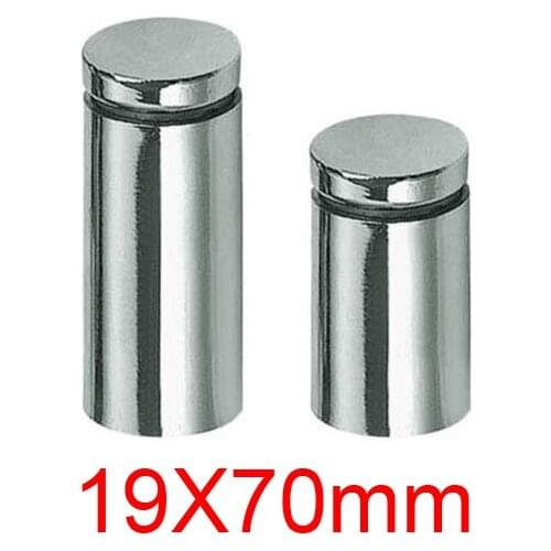 19mm diameter 70mm length Acrylic sheet nail, Stainless Steel Advertising Nail Screw, 19X70mm standoff pins, hollow & brush