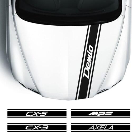 Auto Roll Film Decals Car Head Hood Engine Cover Stickers for Mazda 3 6 Atenza Axela CX-3 CX-5 Demio MPS Automobile Accessories