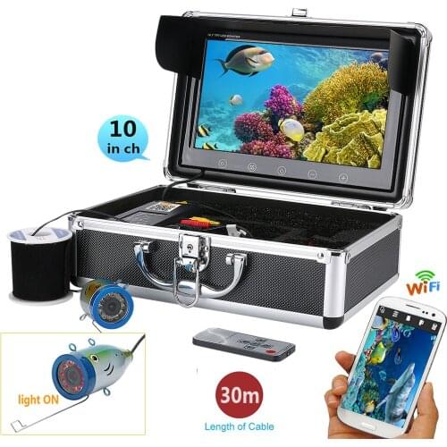 MAOTEWANG 10" TFT 720P Wifi Wireless 50M Underwater Fishing HD Camera 150 degree Video Recording For IOS Android APP