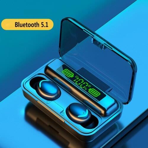 F9-5 Wireless Earphones Digital Display Touch Control Bluetooth 5.0 Noise Reduction TWS In-ear Earbuds for Smartphone