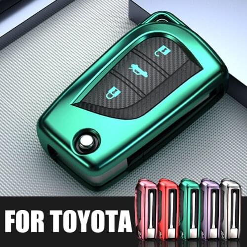 Car Key Cover Case For Toyota Rav4 Corolla Camry CHR Avensis Verso Yaris Aygo Scion TC IM Hilux Innova Fortuner Auris 2015 2016