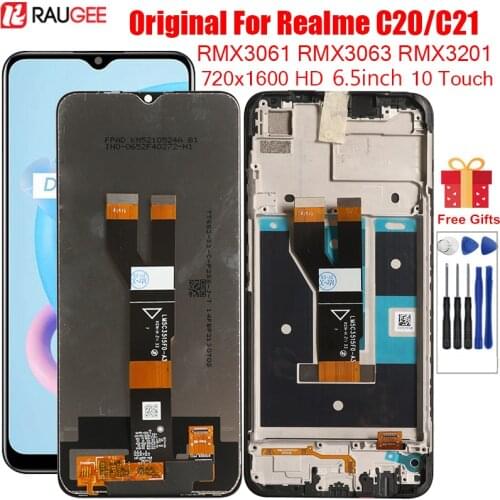 Original Display For Realme C20 C21 RMX3063 RMX3061 RMX3201 LCD Display Touch Screen Assembly Replacement For Realme C20 C21 LCD