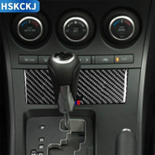For Mazda 3 Axela Mazdaspeed 3 2010 2011 2012 2013 Carbon Fiber Stickers Cigarette Lighter Cover Storage Box Car Accessories