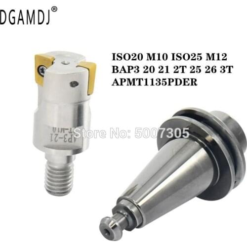 ISO20 M10 ISO25 M12 lock milling tool holder BAP3 20 21 2T 25 26 3T cutter head suitable for high quality APMT1135PDER CNC inser